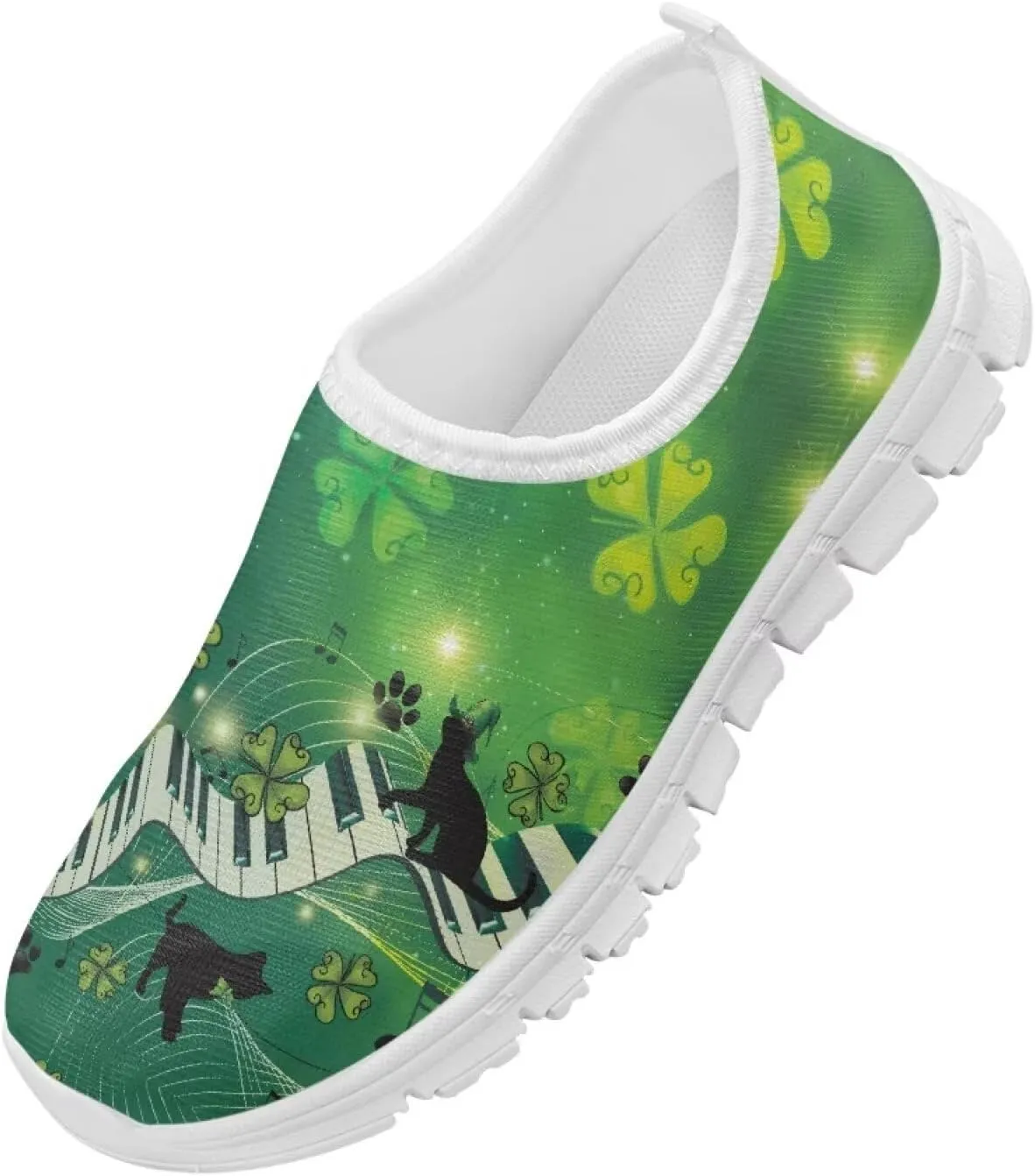 Girls Slip On Sneakers St Patrick's Day Costume Kids Tennis Gym Shoes