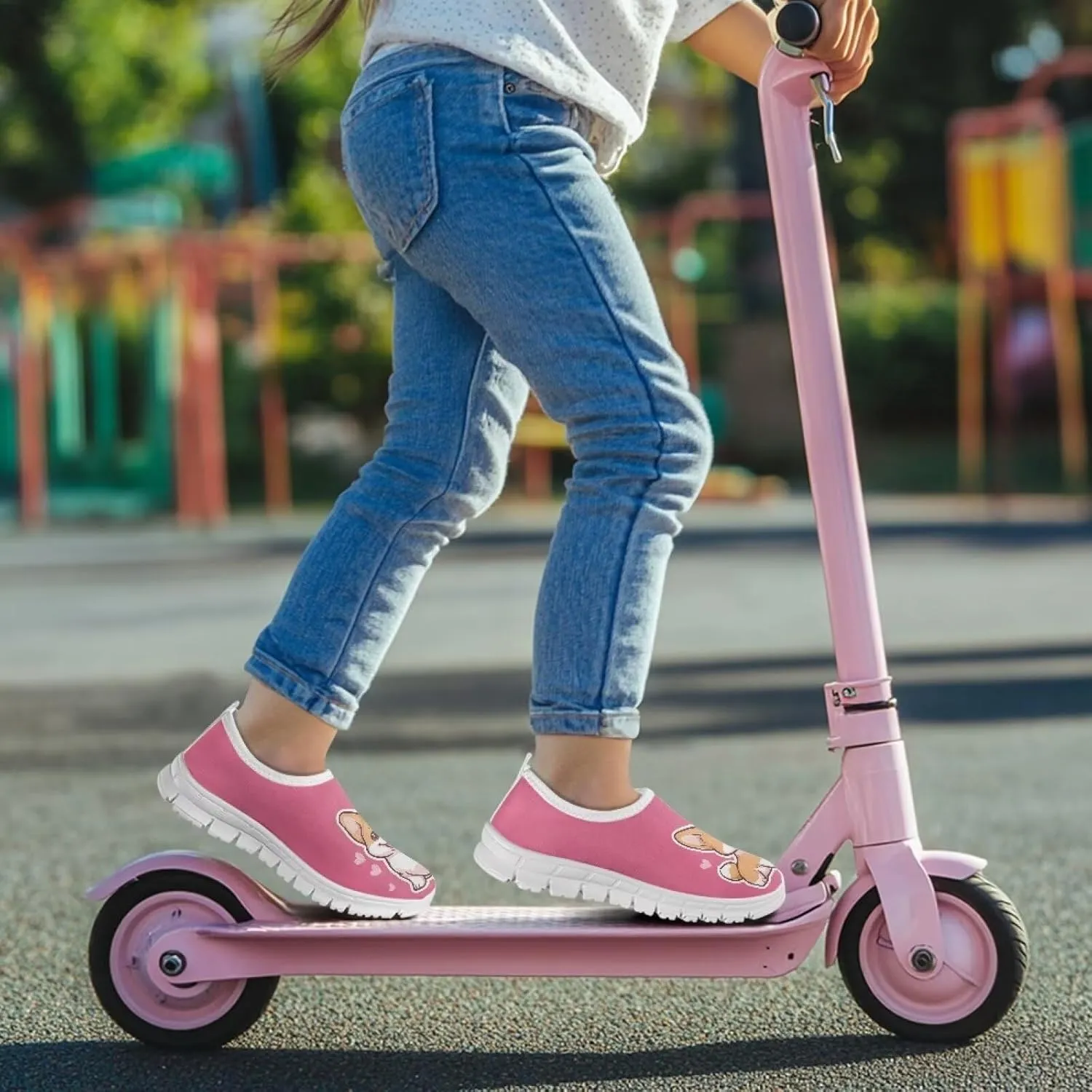 Girls Slip On Sneakers Trendy Kids Tennis Running Shoes School Shoes