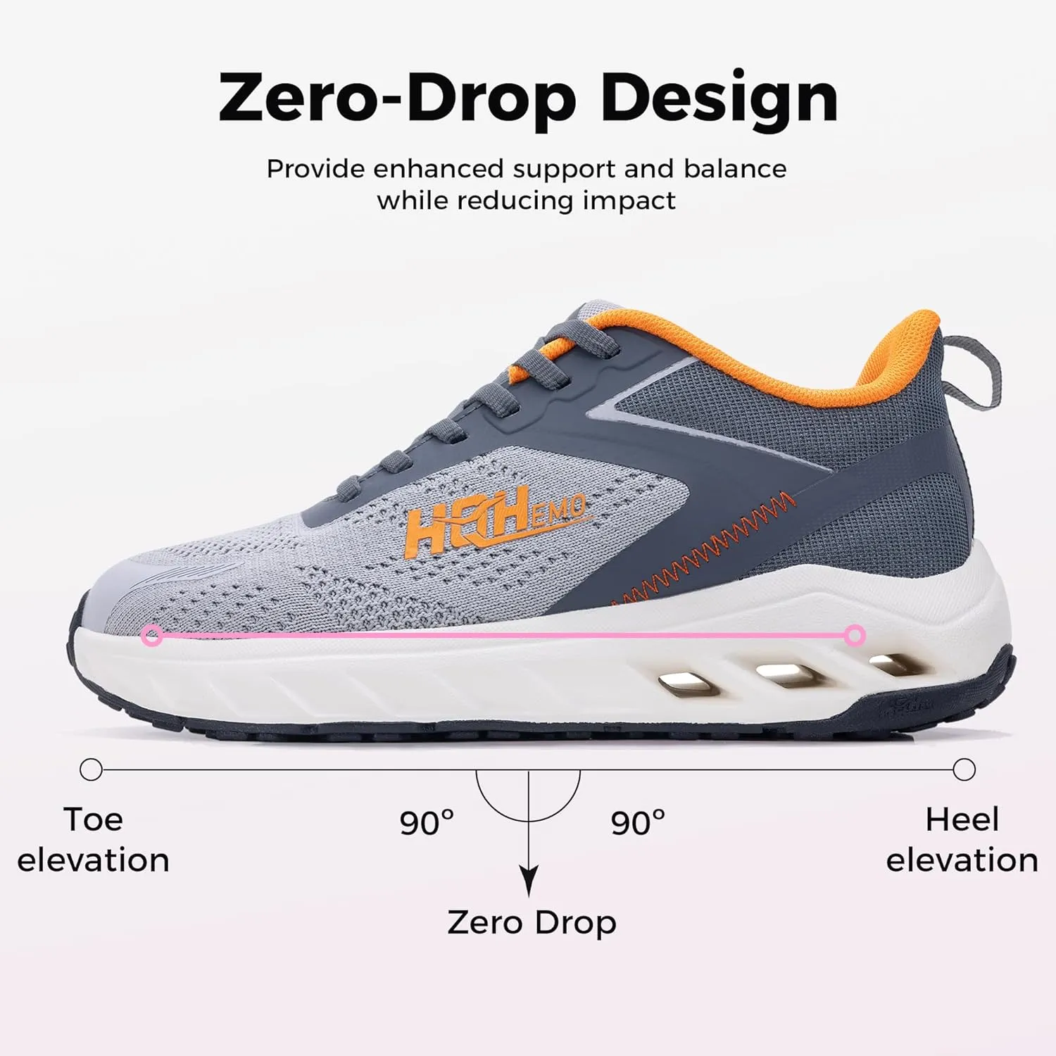 GOOBON Womens Wide Toe Box Walking Shoes with Arch Support Wide Width Tennis Running Sneakers Zero Drop Shoe