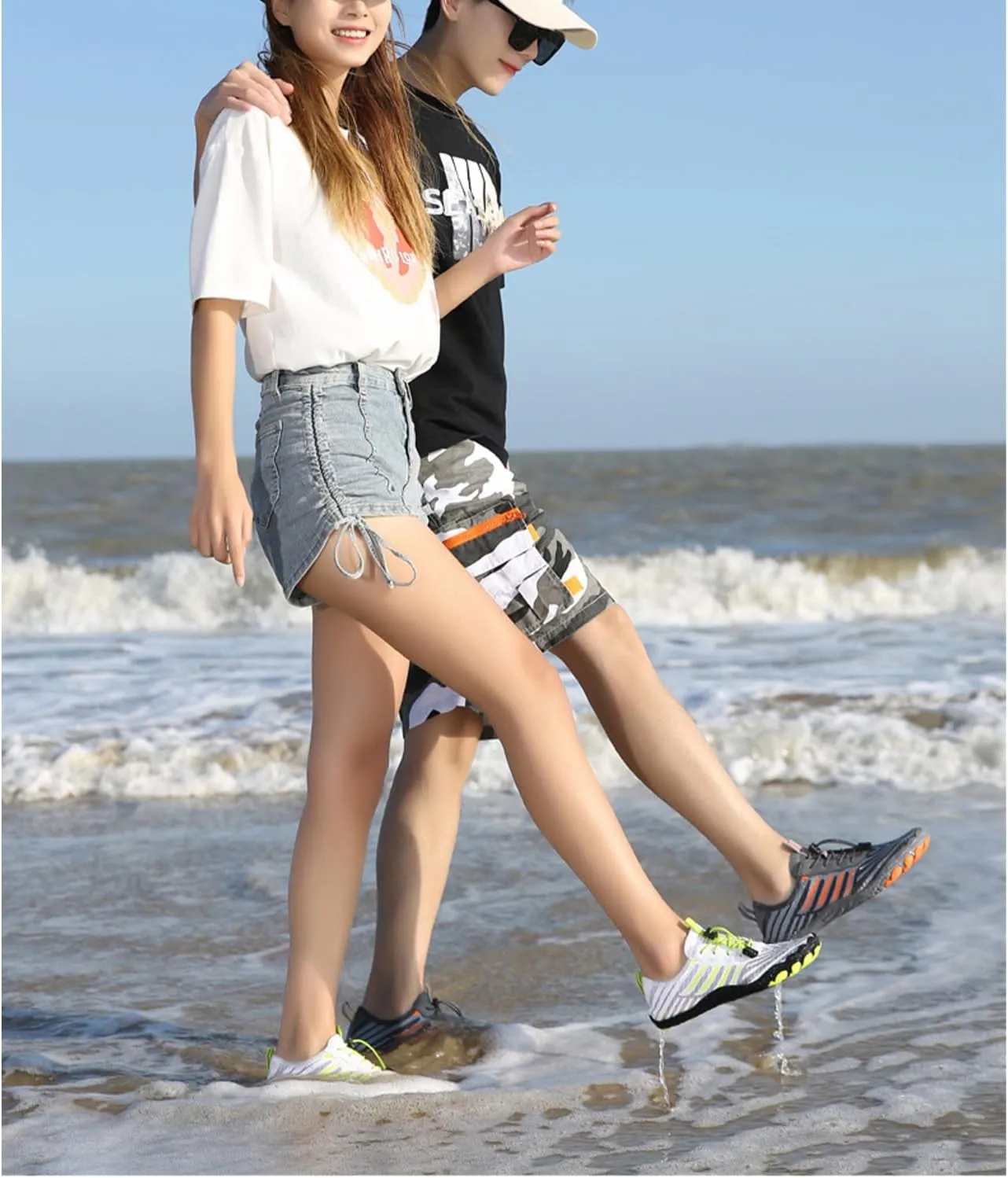 Grounded Barefoot Footwear for Women and Men, Non Slip Hikes Water Shoes for Neuropathy, Hiking Bare Foot Unisex, Foot Shaped Sneakers Wide Toe Box