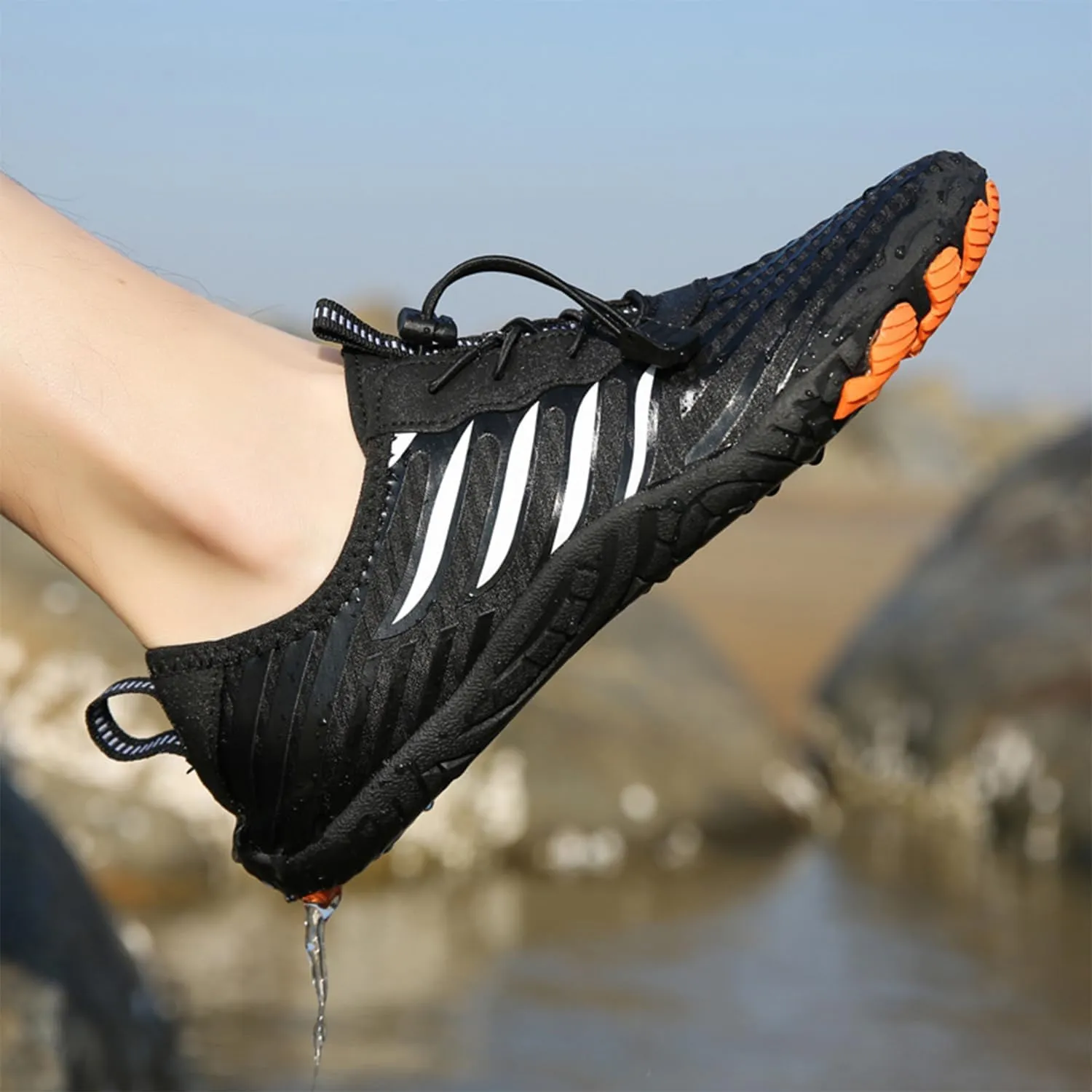 Grounded Barefoot Footwear for Women and Men, Non Slip Hikes Water Shoes for Neuropathy, Hiking Bare Foot Unisex, Foot Shaped Sneakers Wide Toe Box