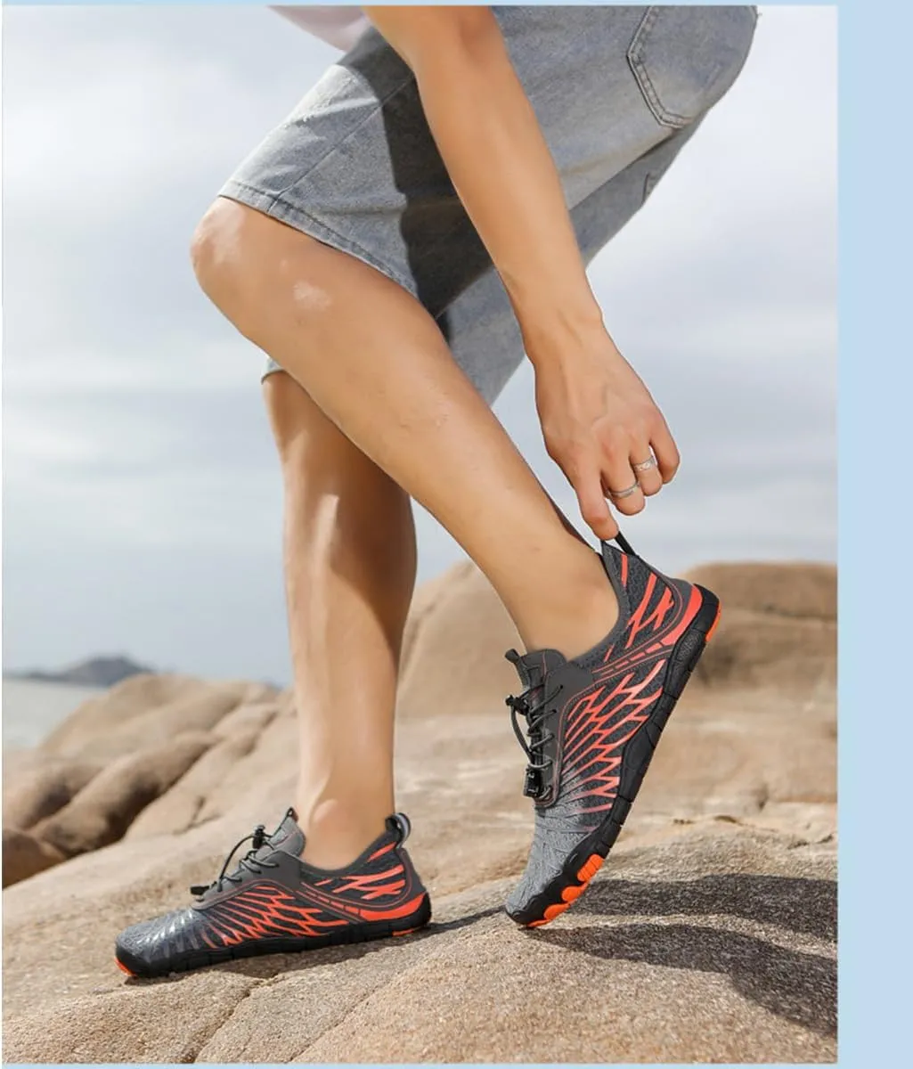Grounded Barefoot Footwear for Women and Men, Non Slip Hikes Water Shoes for Neuropathy, Hiking Bare Foot Unisex, Foot Shaped Sneakers Wide Toe Box