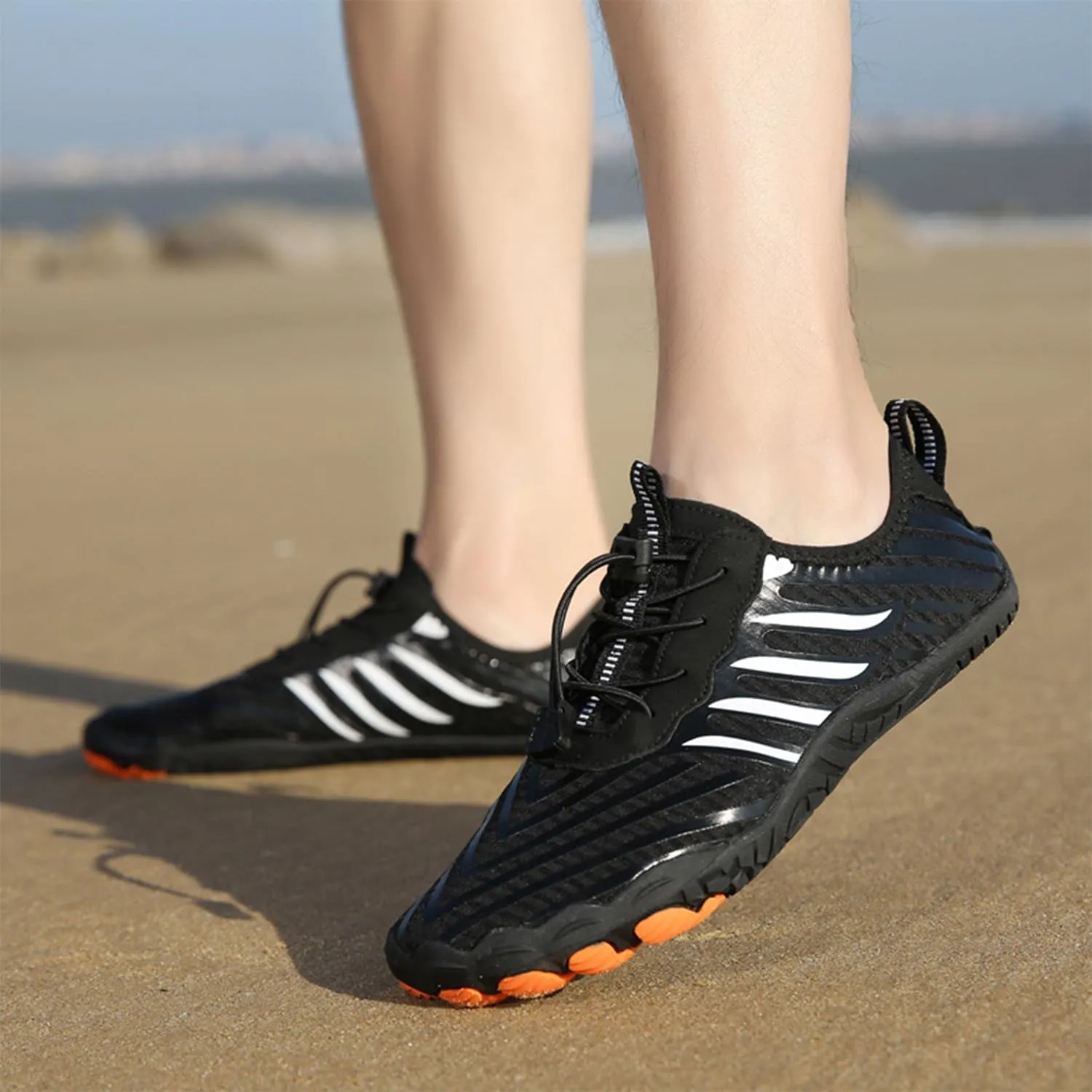 Grounded Barefoot Footwear for Women and Men, Non Slip Hikes Water Shoes for Neuropathy, Hiking Bare Foot Unisex, Foot Shaped Sneakers Wide Toe Box
