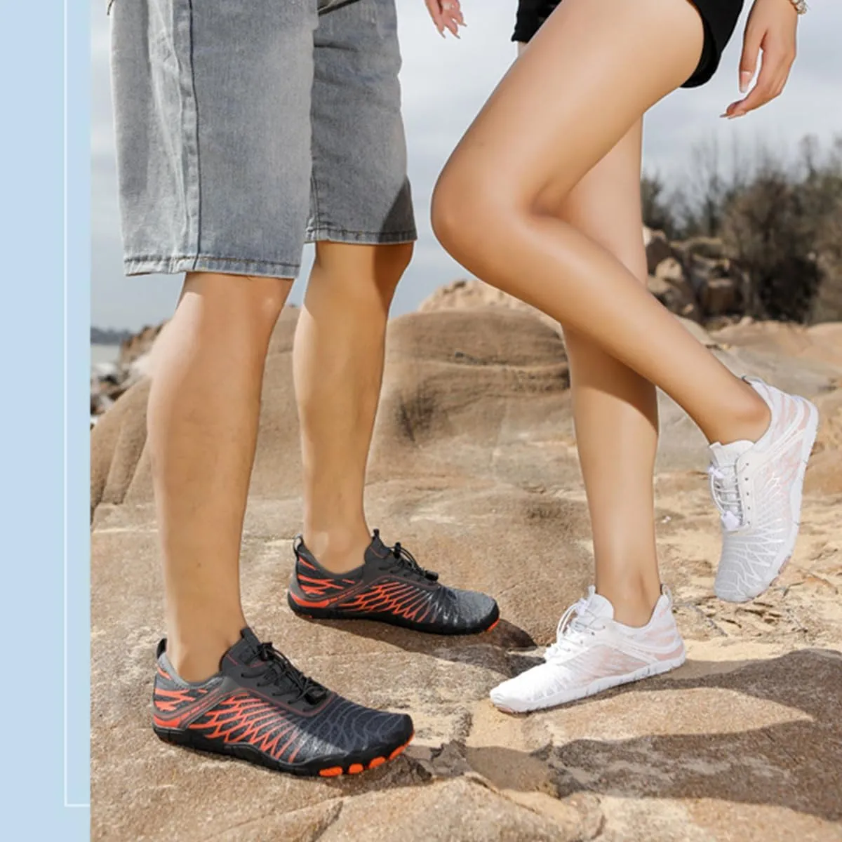 Grounded Barefoot Footwear for Women and Men, Non Slip Hikes Water Shoes for Neuropathy, Hiking Bare Foot Unisex, Foot Shaped Sneakers Wide Toe Box
