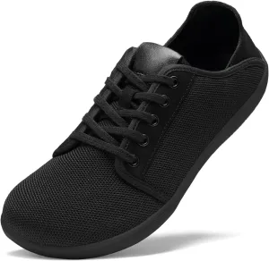 HEEZ Mens Wide Toe Barefoot Shoes 2 in 1 Slip on Mules and Breathable Sneakers for Men Lace Up Comfortable Walking Shoes