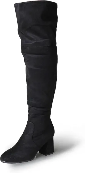 J. Adams Brandy Over The Knee Boot - Trendy Low Block Heel Suede Thigh High
