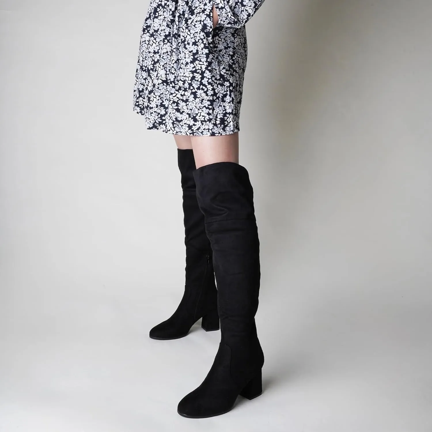 J. Adams Brandy Over The Knee Boot - Trendy Low Block Heel Suede Thigh High