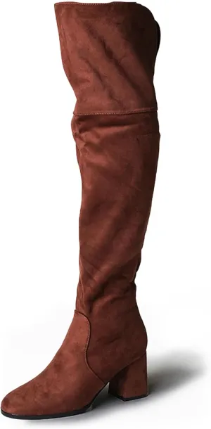 J. Adams Brandy Over The Knee Boot - Trendy Low Block Heel Suede Thigh High