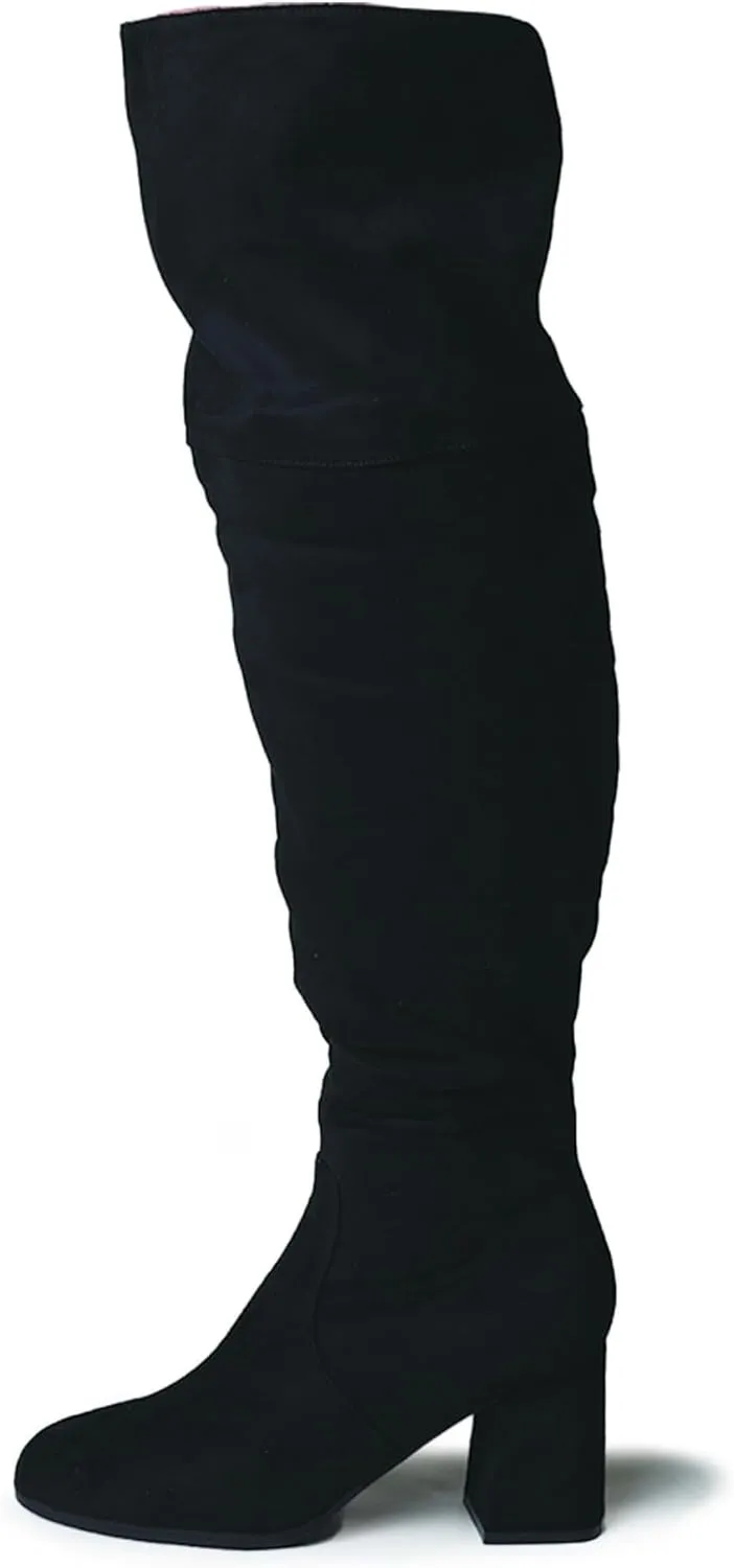 J. Adams Brandy Over The Knee Boot - Trendy Low Block Heel Suede Thigh High