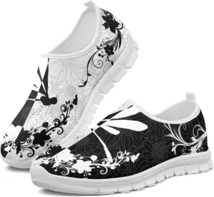 Jeiento Boho Floral Loafers for Women Slip on Shoes Flats Shoes Cozy Work Shoes