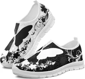 Jeiento Boho Floral Loafers for Women Slip on Shoes Flats Shoes Cozy Work Shoes