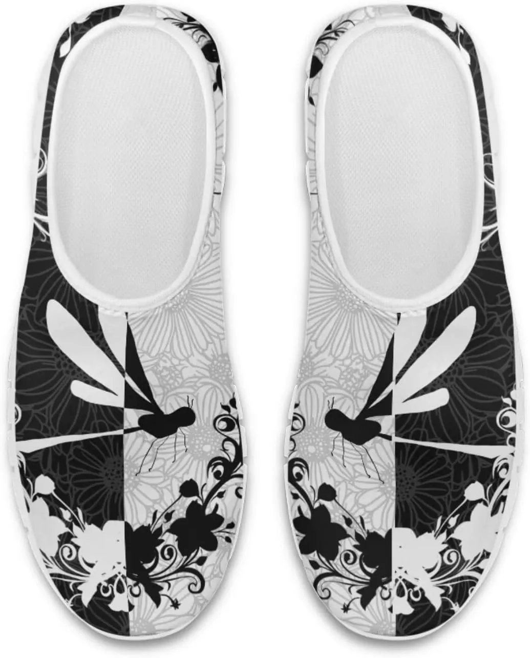 Jeiento Boho Floral Loafers for Women Slip on Shoes Flats Shoes Cozy Work Shoes
