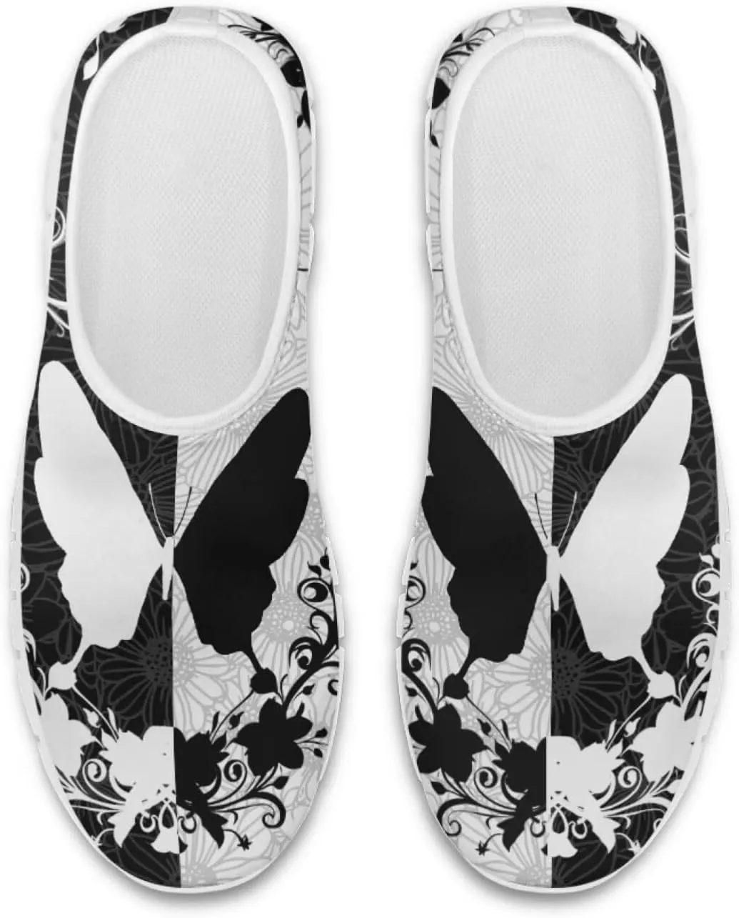 Jeiento Boho Floral Loafers for Women Slip on Shoes Flats Shoes Cozy Work Shoes