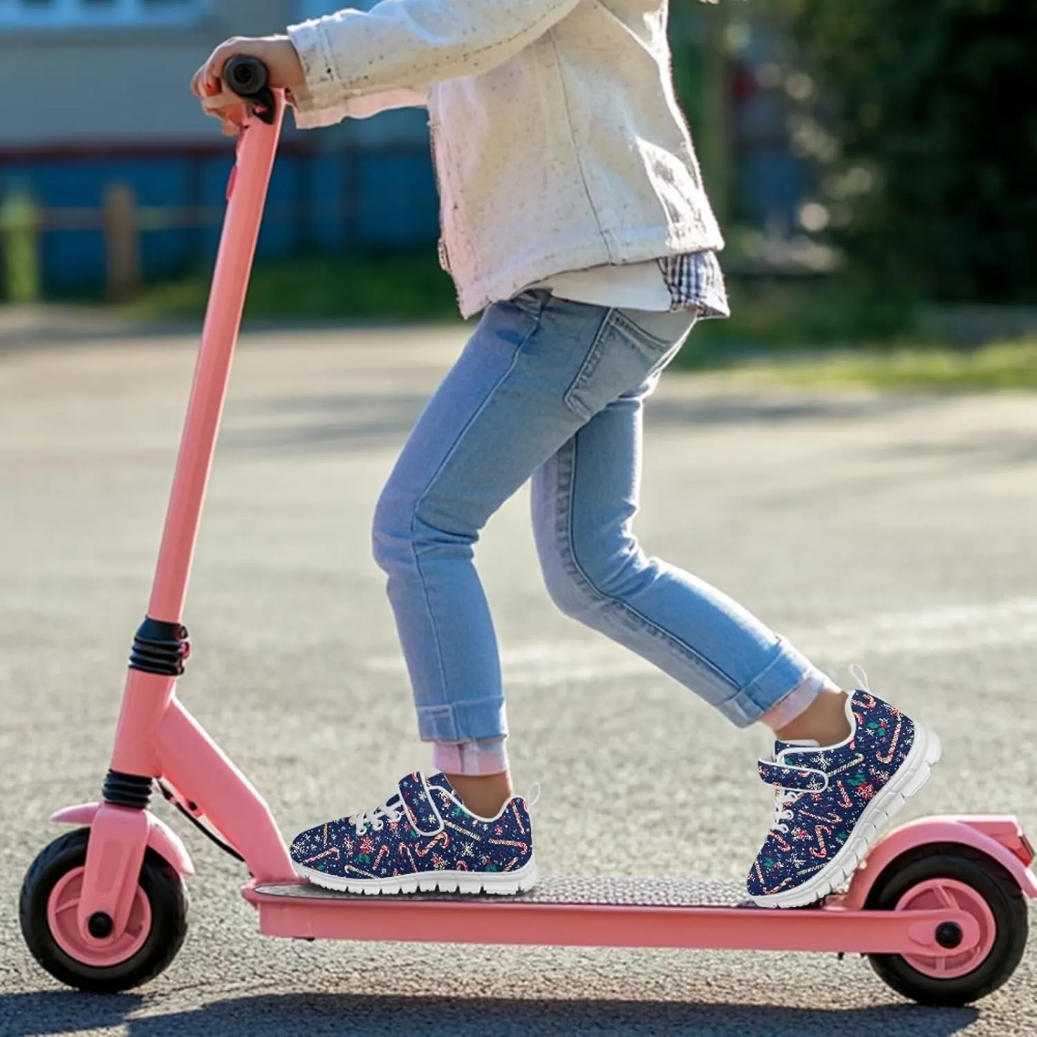 Kid Girls Boys School Loafers Shoes with One Strap Non-Slip Bungee Running Shoes Casual Sneakers Cushion Sneaker