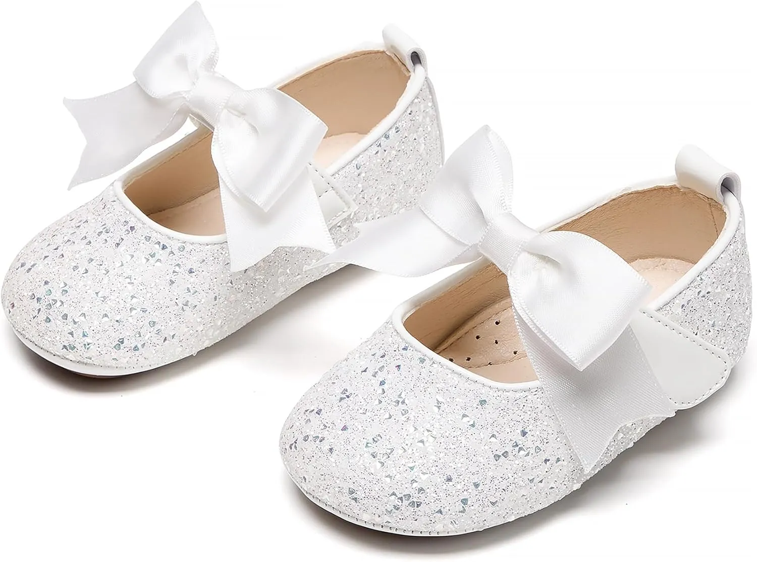 Kiderence Baby Girls Prewalker Mary Jane Flats Bowknot Princess Dress Shoes (Infant/Toddler)