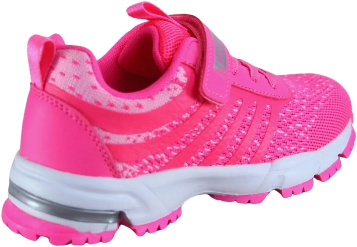 Kids Girls and Boys Lightweight Strap Running Athletic School Sneakers Shoes