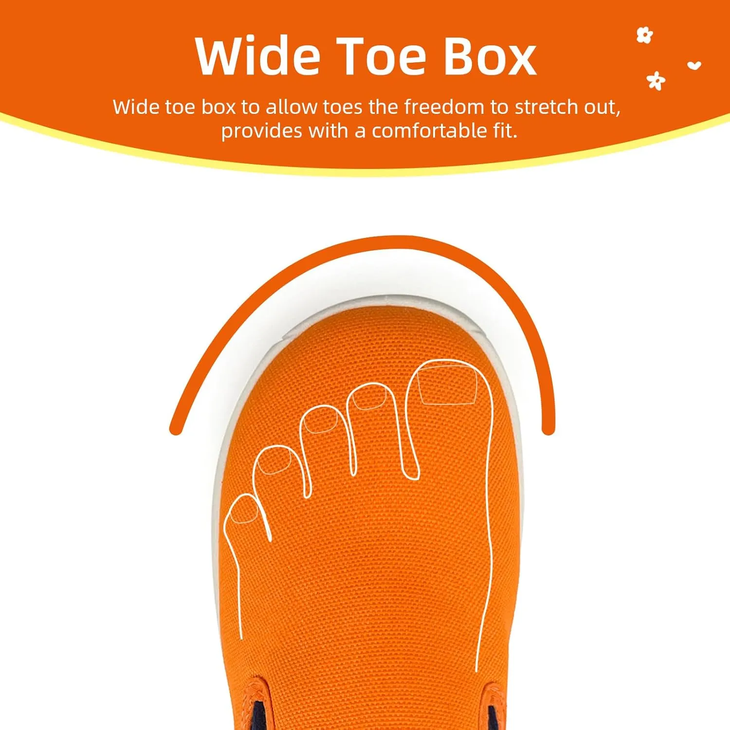 Kids Shoes Canvas Sneakers Kids Slip on Wide Toe Box Barefoot Shoes Comfortable Lightweight Running Tennis Athletic Sports Sneakers for Boys Girls