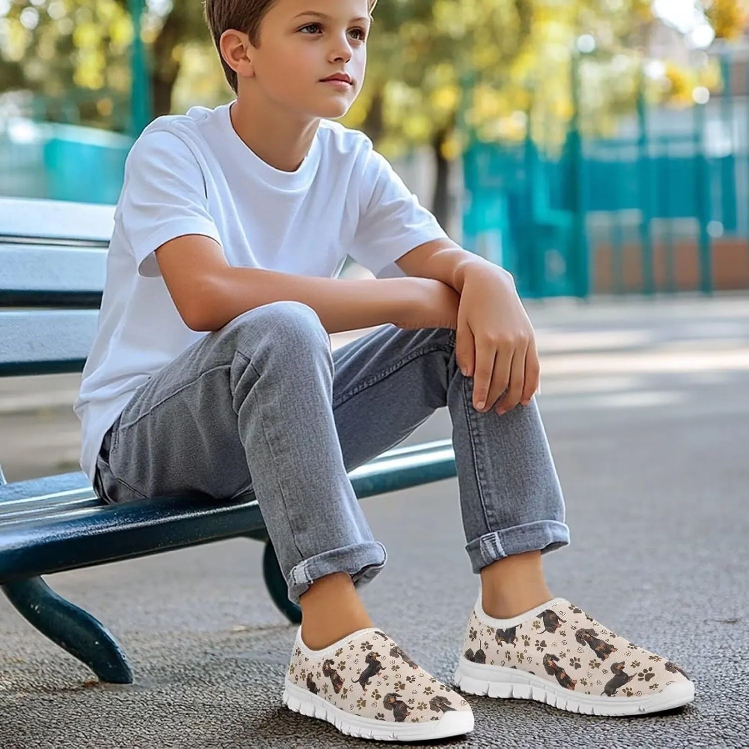 Kids Slip On Shoes Sneakers Boys Athletic Shoes Little Kids Gym Shoes
