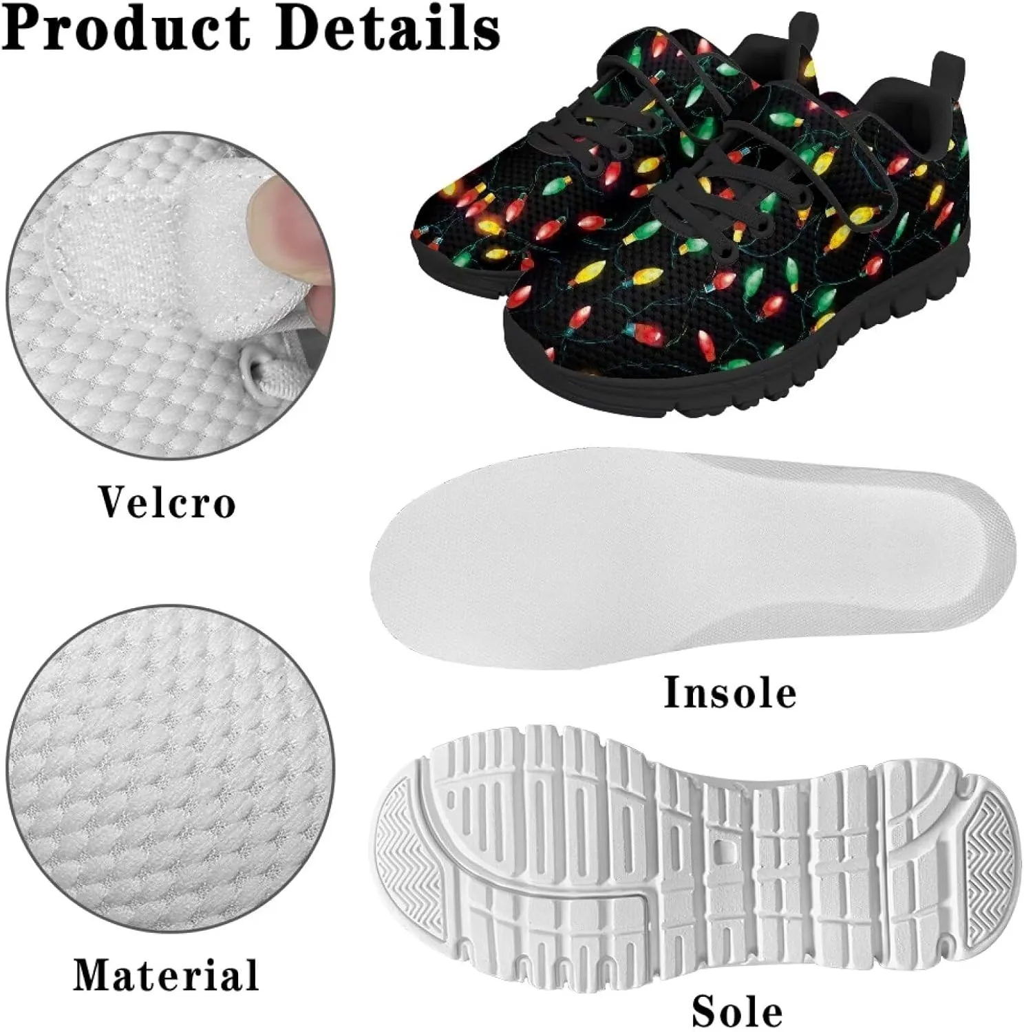 Kids Strap Sneakers Non-Slip School Loafers Shoes Sports Running Walking Shoes Casual Wide Barefoot Shoes