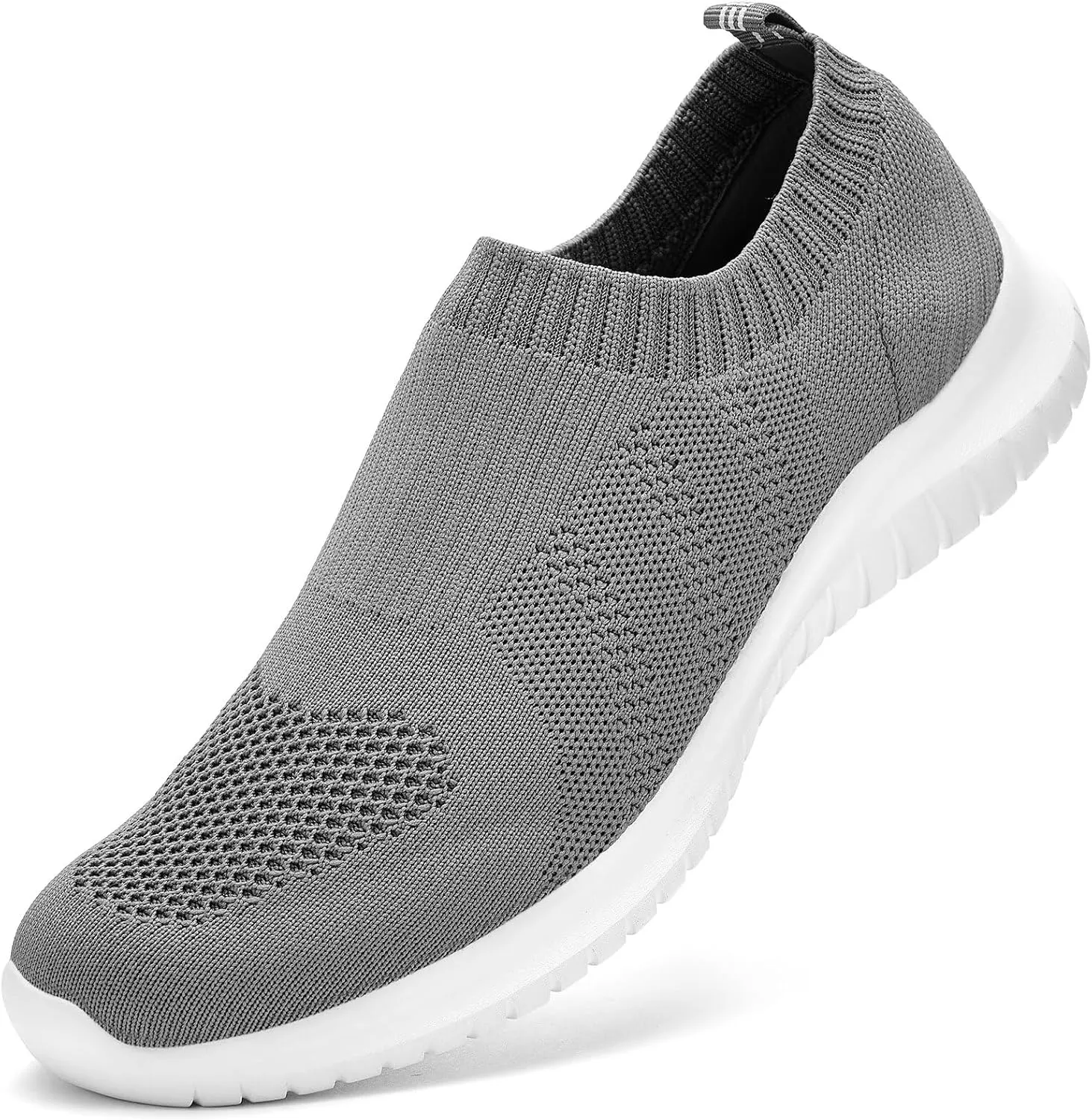 konhill Men's Athletic Walking Shoes - Lightweight Casual Knit Slip on Sneakers