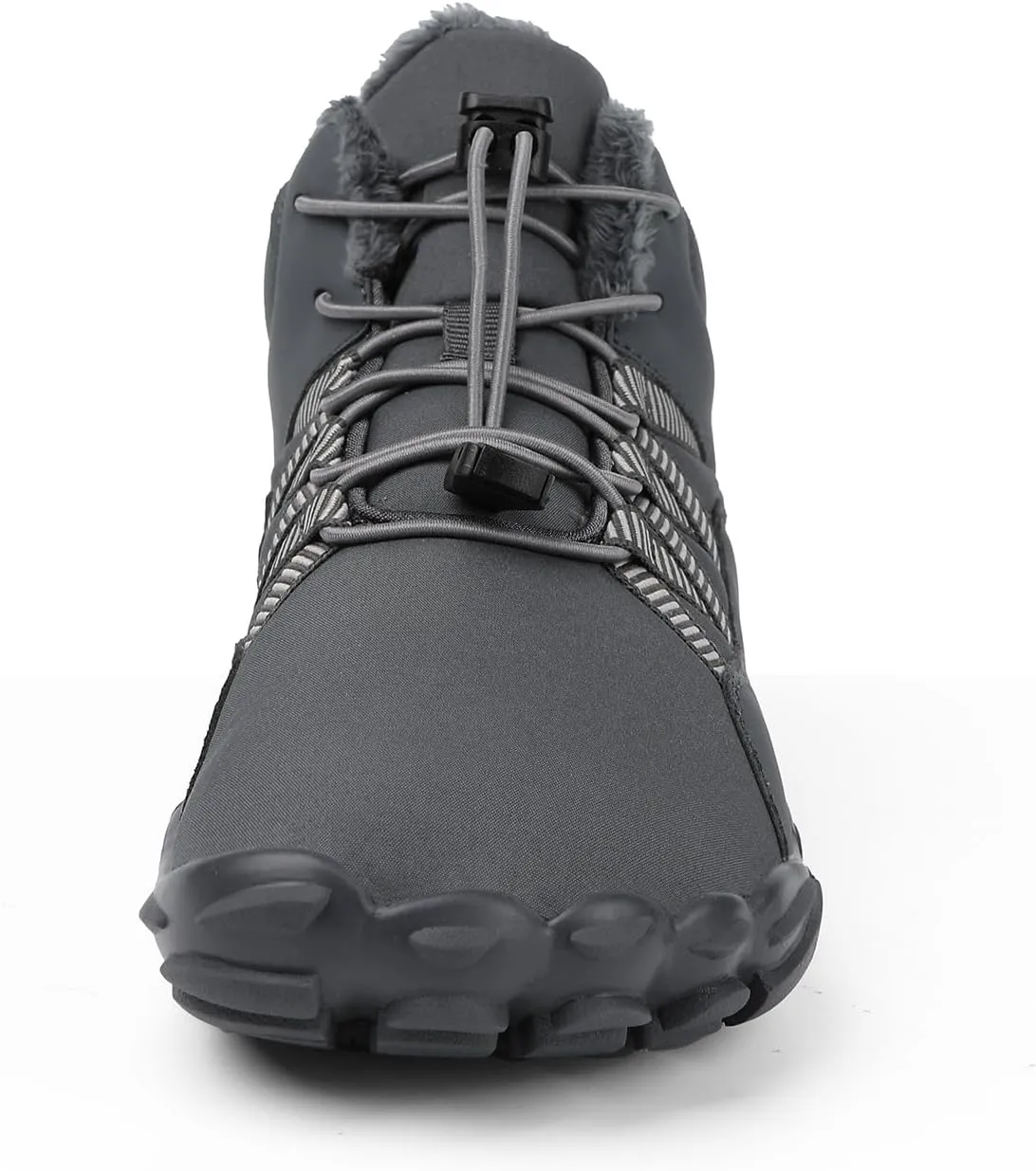 Kubbon Women's Winter Snow Boots,Soft Cozy Fur Lined Adjustable Slip-on Non Slip Booties Wide Toe Box Zero Drop Ankle Booties，Waterproof Outdoor Hiking Sneakers