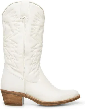 Ladmiple Cowboy Boots For Women Wide Calf Knee High Cowgirl Boots Western Embroidered Pull On Chunky Heel Fashion Boots