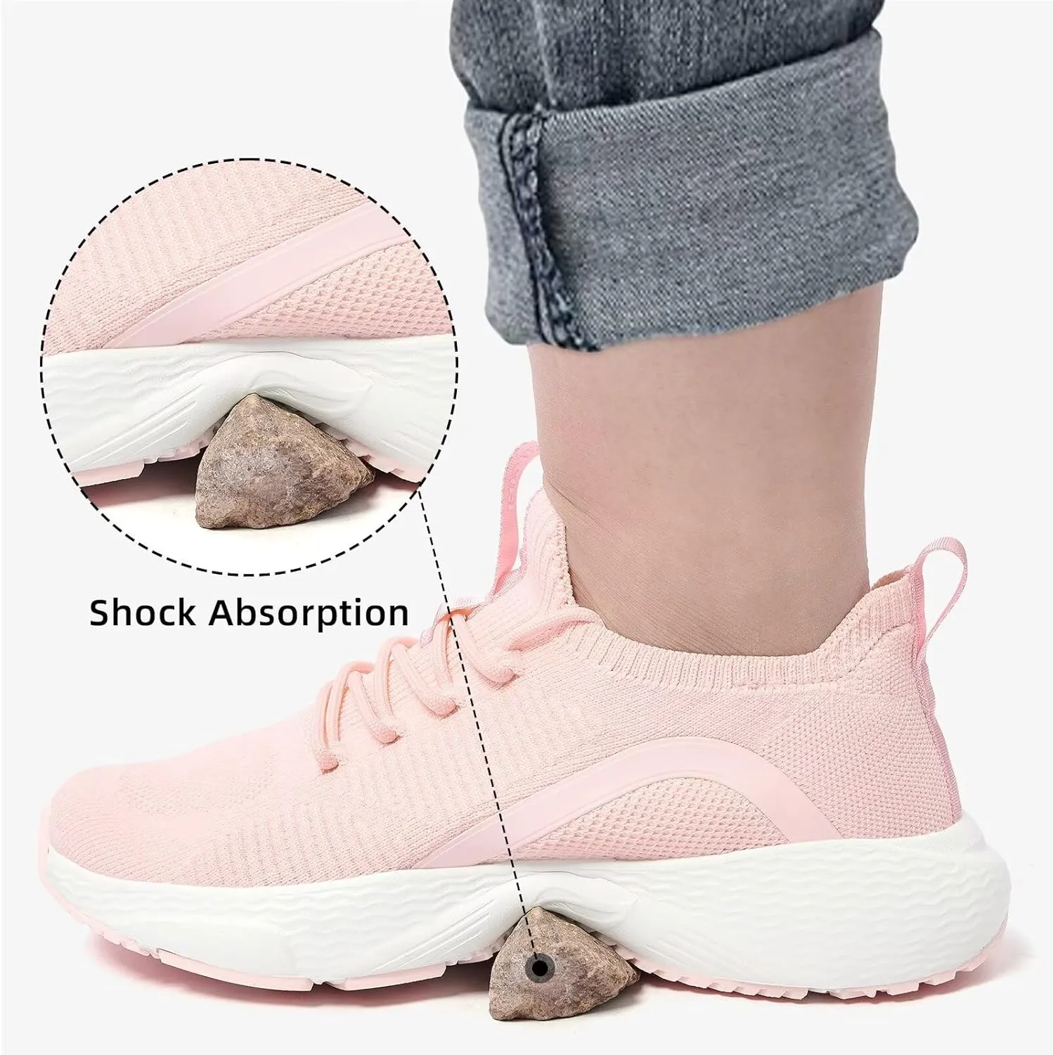 Lamincoa Women's Running Shoes Slip on Walking Sneaker Lightweight Tennis Shoes Casual Athletic Sneakers for Outdoor Gym Workout