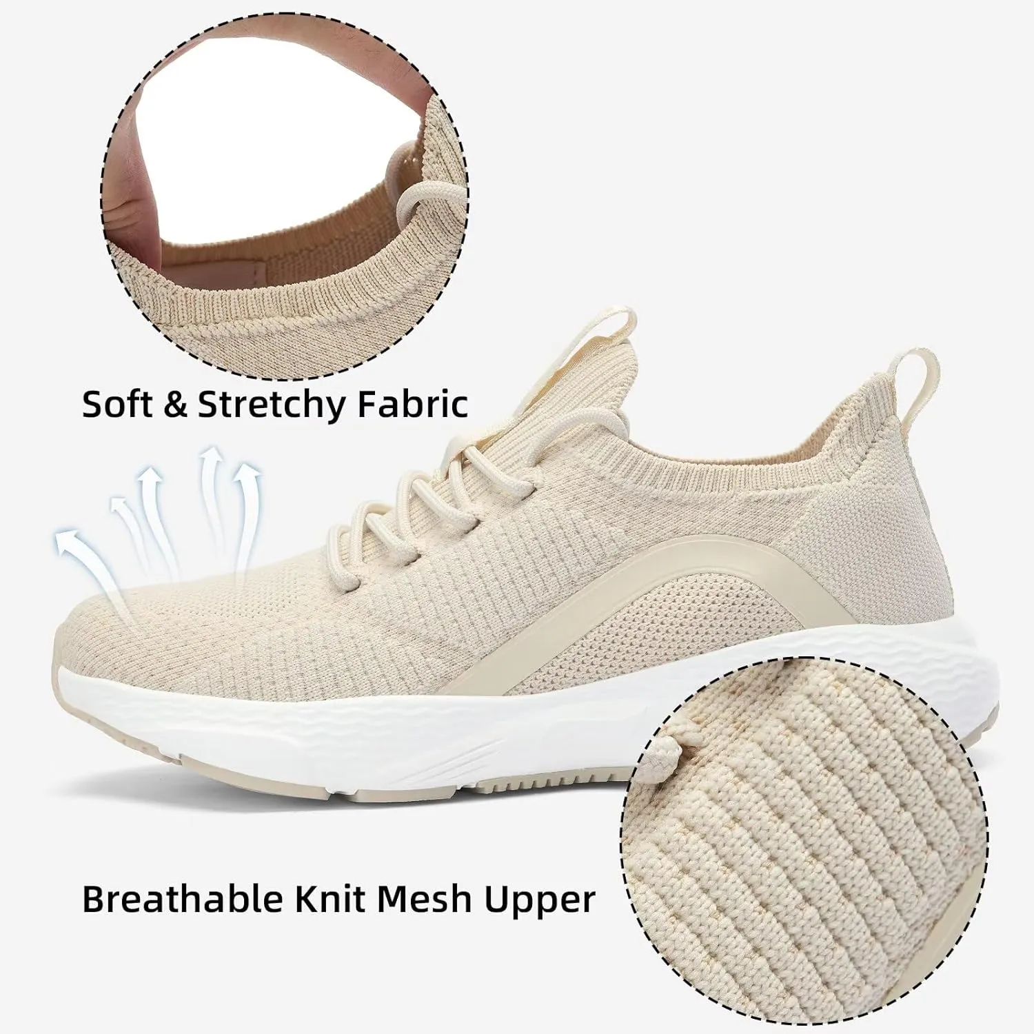 Lamincoa Women's Running Shoes Slip on Walking Sneaker Lightweight Tennis Shoes Casual Athletic Sneakers for Outdoor Gym Workout