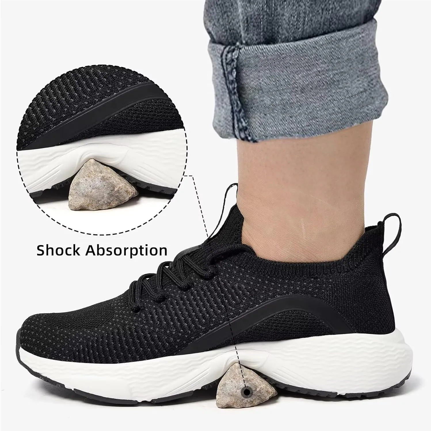 Lamincoa Women's Running Shoes Slip on Walking Sneaker Lightweight Tennis Shoes Casual Athletic Sneakers for Outdoor Gym Workout