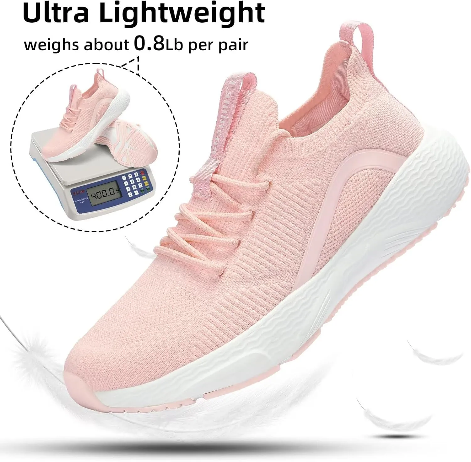 Lamincoa Women's Running Shoes Slip on Walking Sneaker Lightweight Tennis Shoes Casual Athletic Sneakers for Outdoor Gym Workout