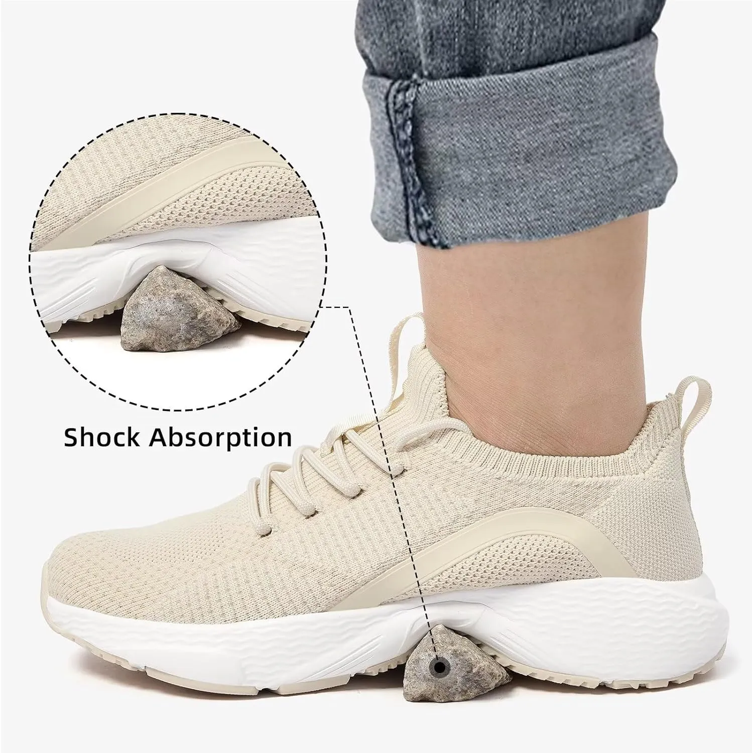 Lamincoa Women's Running Shoes Slip on Walking Sneaker Lightweight Tennis Shoes Casual Athletic Sneakers for Outdoor Gym Workout