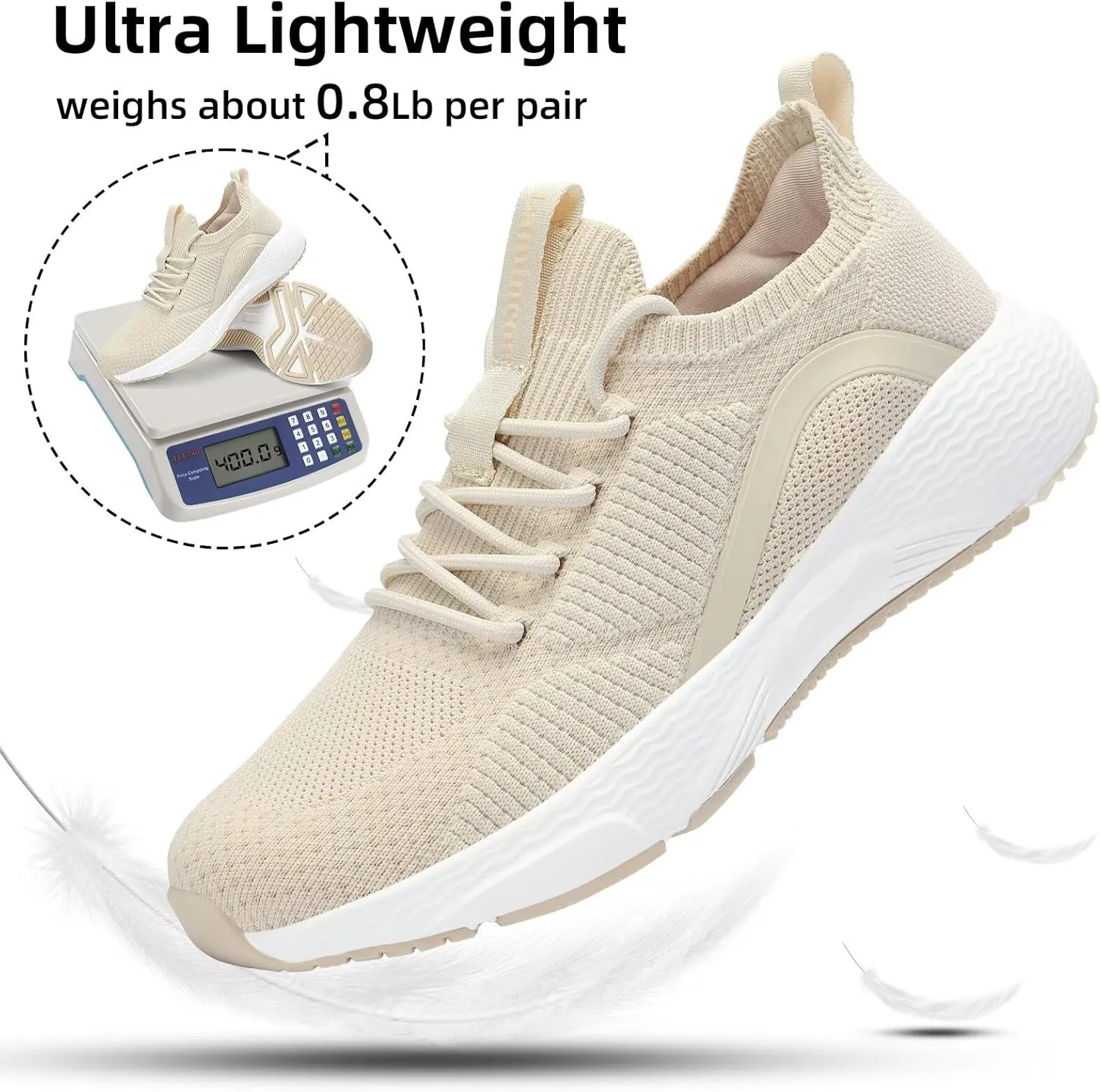 Lamincoa Women's Running Shoes Slip on Walking Sneaker Lightweight Tennis Shoes Casual Athletic Sneakers for Outdoor Gym Workout