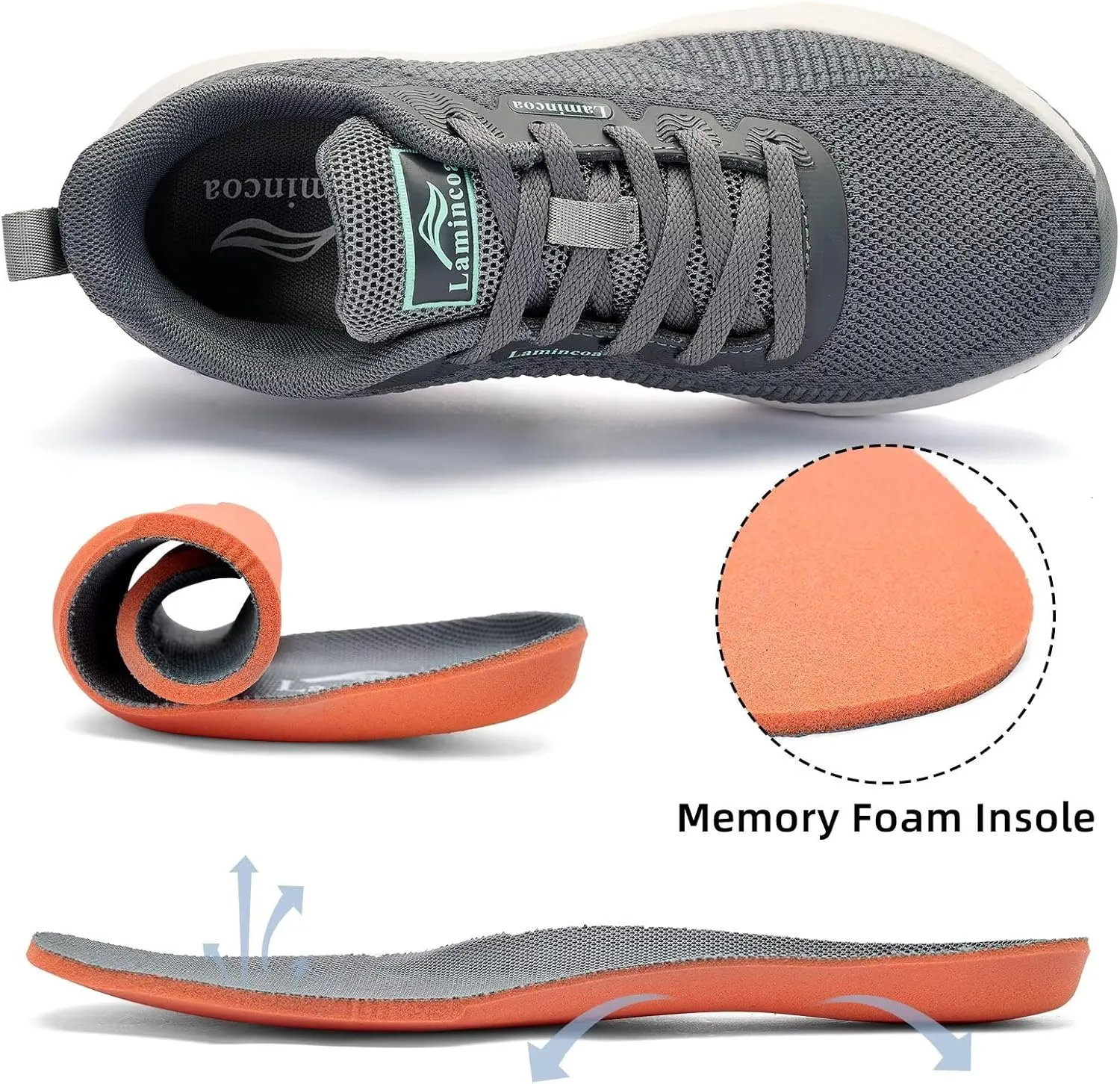 Lamincoa Women's Walking Lightweight Shoes Non Slip Running Sneakers Tennis Outdoor Workout Shoes for Women