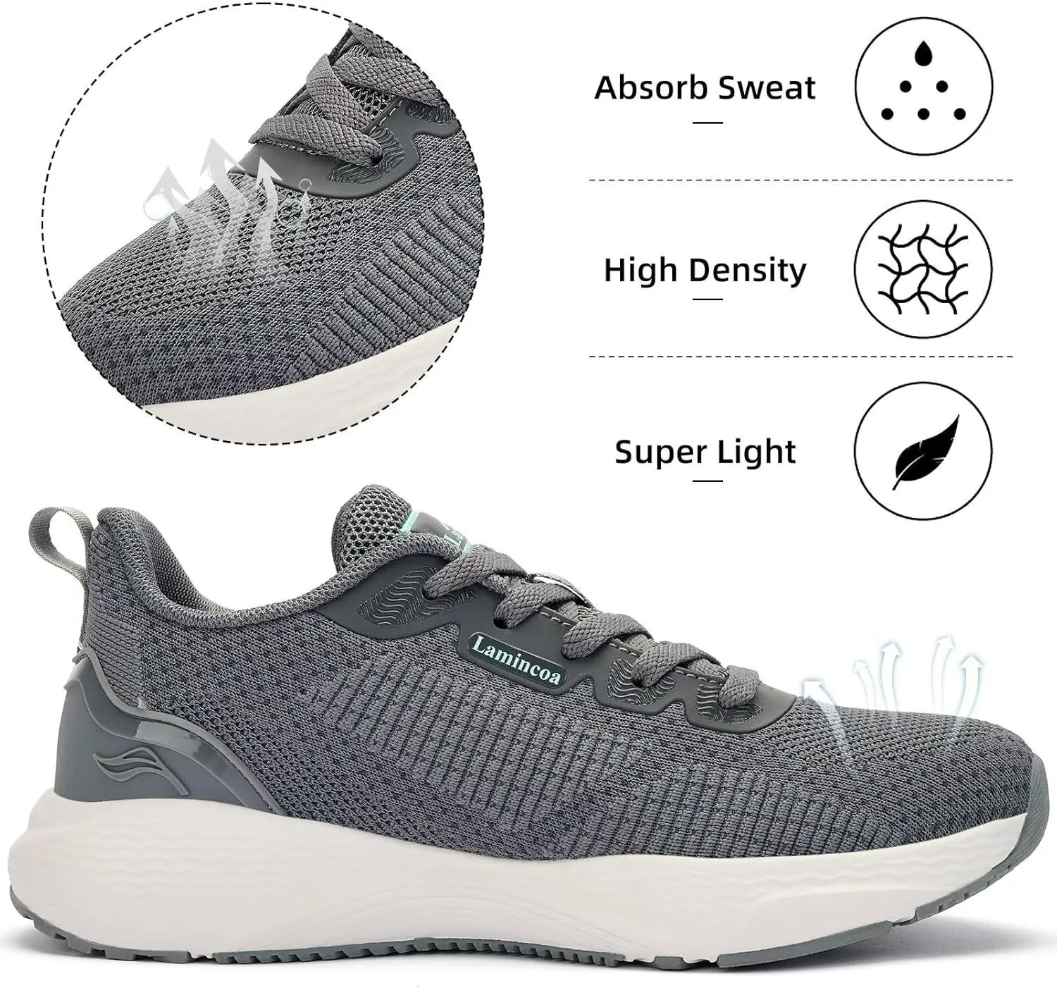 Lamincoa Women's Walking Lightweight Shoes Non Slip Running Sneakers Tennis Outdoor Workout Shoes for Women