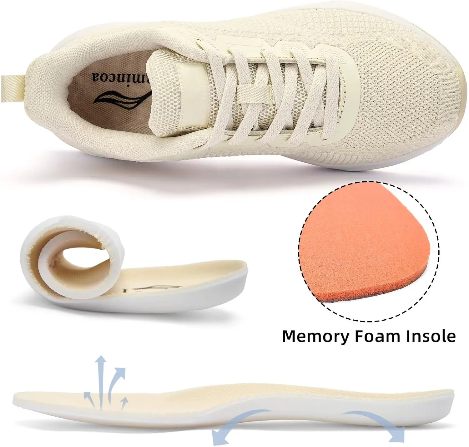 Lamincoa Women's Walking Lightweight Shoes Non Slip Running Sneakers Tennis Outdoor Workout Shoes for Women