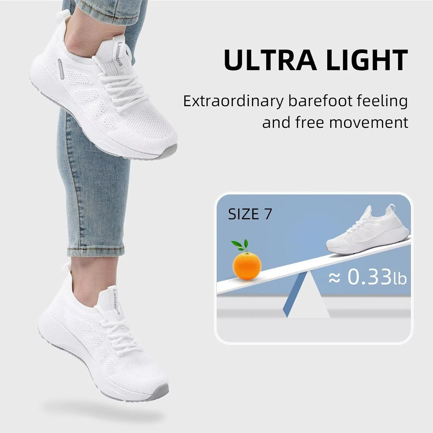 Lamincoa Women's Walking Running Sneakers Slip on Tennis Shoes Casual Athltic Gym Workout Sneakers
