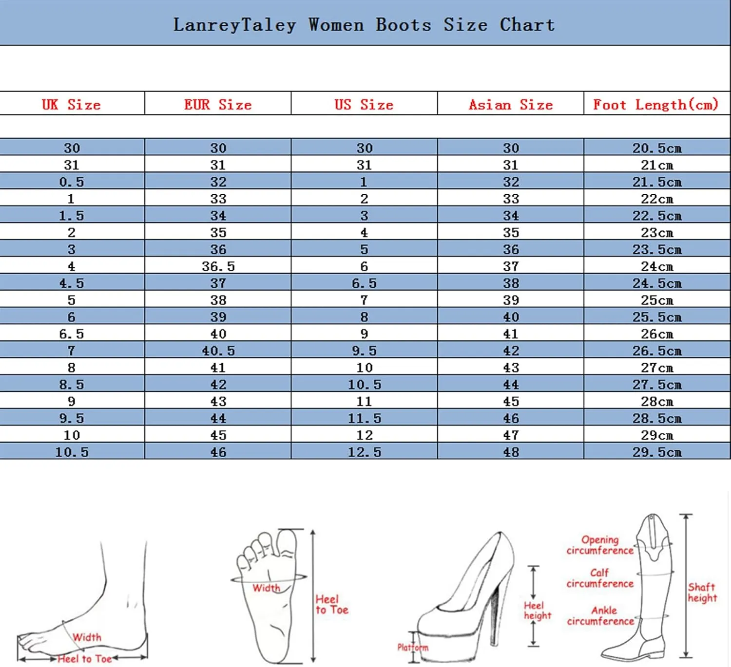 LanreyTaley Women Fashion Boots Platform Knee High Chunky Block High Heel Boots Zipper Cosplay Boots
