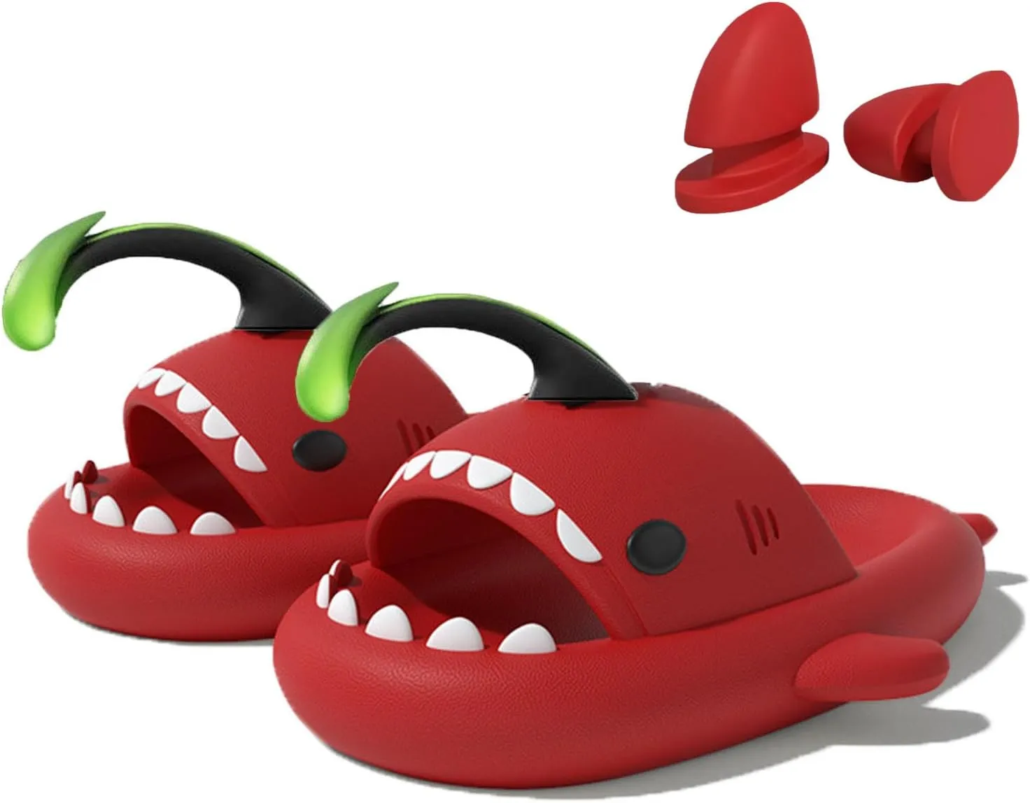 Lantern Fish Shark Slippers, Angler Fish Slides, Glow in the Dark Super Soft, Comfy, Shark Sandals For Women Men