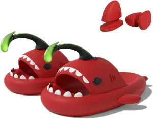 Lantern Fish Shark Slippers, Angler Fish Slides, Glow in the Dark Super Soft, Comfy, Shark Sandals For Women Men