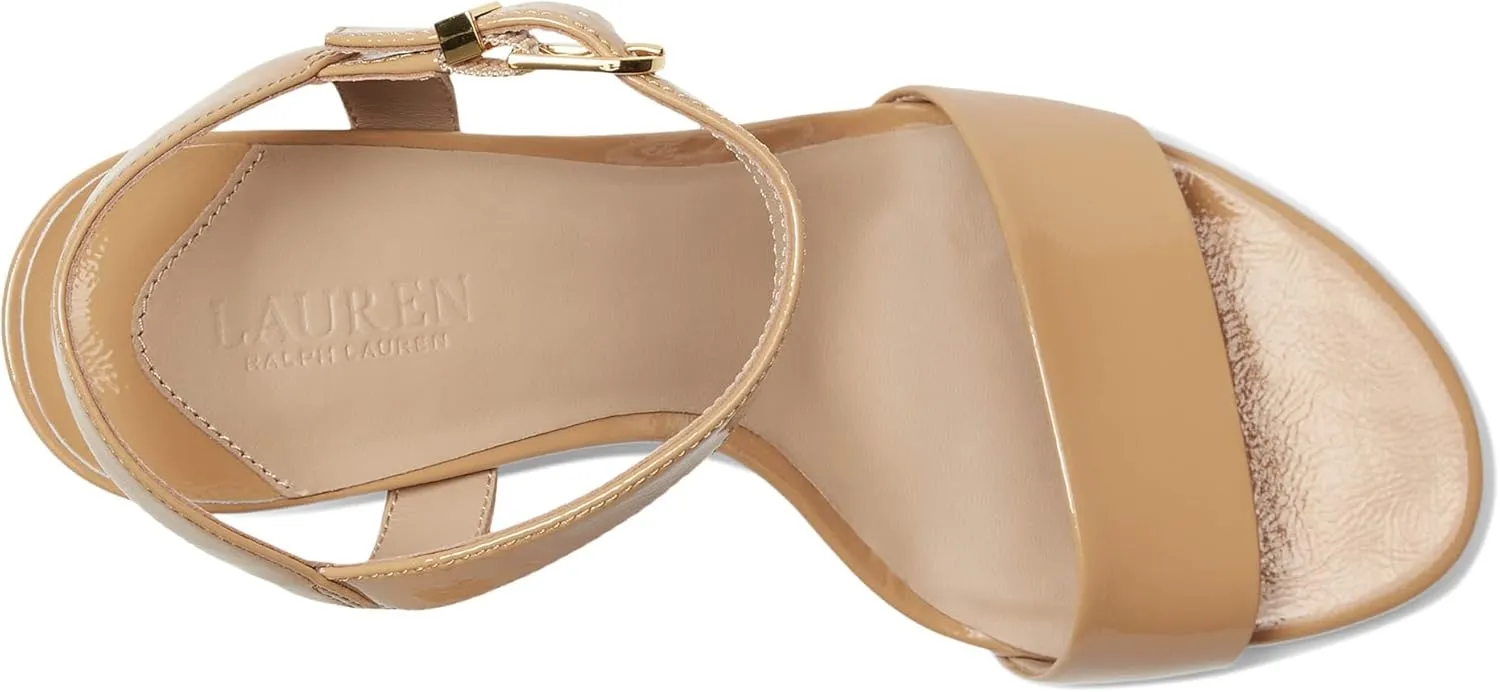 Lauren Ralph Lauren Women's Gwen Crinkle Patent Leather Sandals