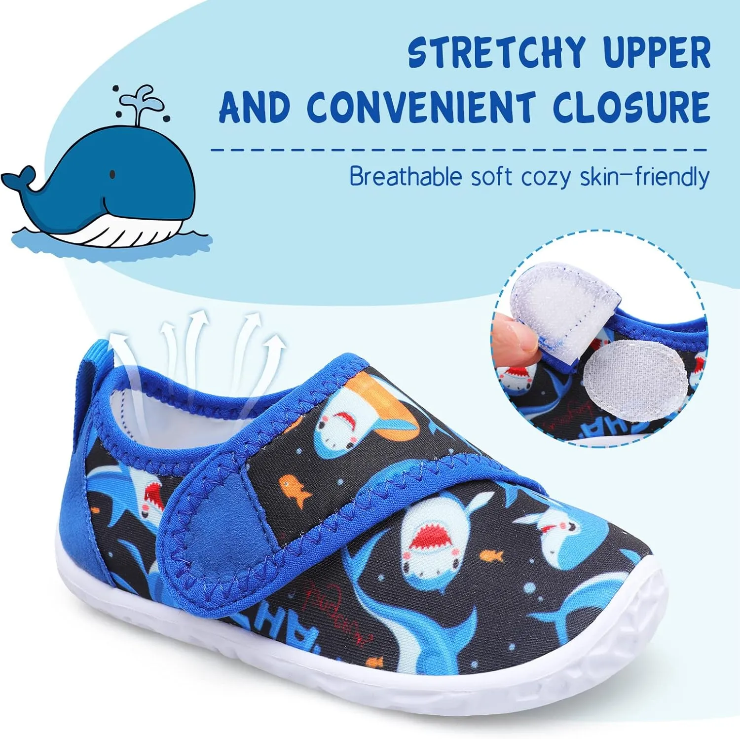 LeIsfIt Toddler Water Shoes Boys Girls Aqua Socks Kids Breathable Swim Shoes Non-Slip Barefoot Beach Shoes