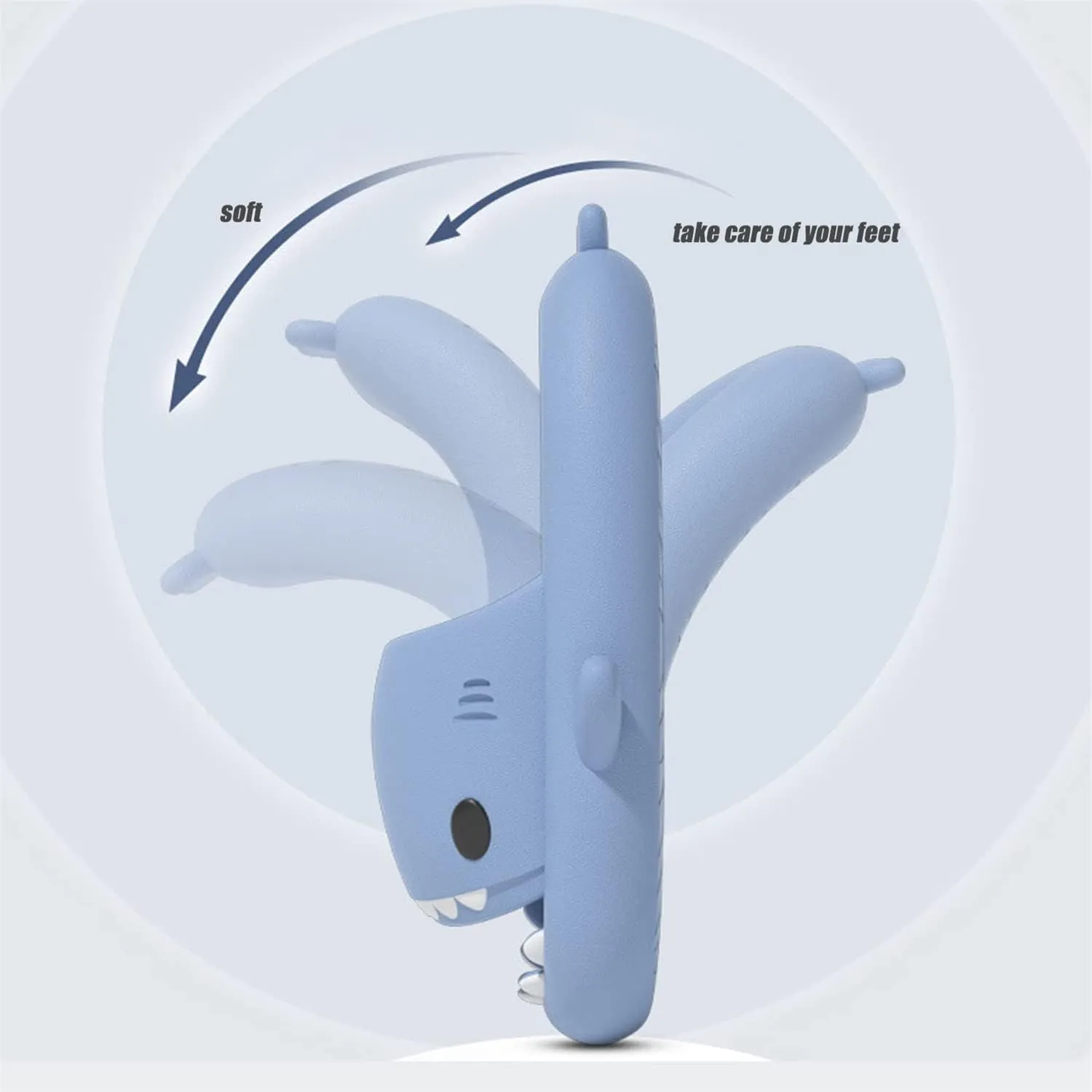 LELEBEAR Shark Swell Chanclas, Sharky Chanclas, Cloud Shark Slides Unisex Thick Sole Non-Slip Open Toe Shark Slippers