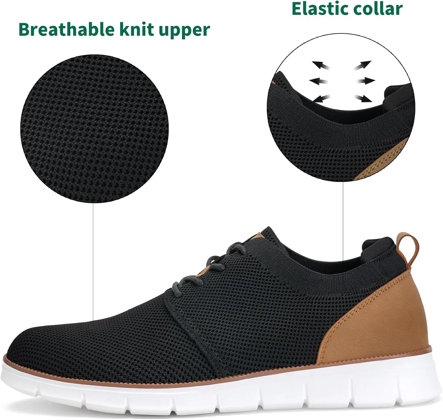 LEZTA Men's Casual Dress Shoes Sneakers Business Lightweight Oxfords Arch Support Walking