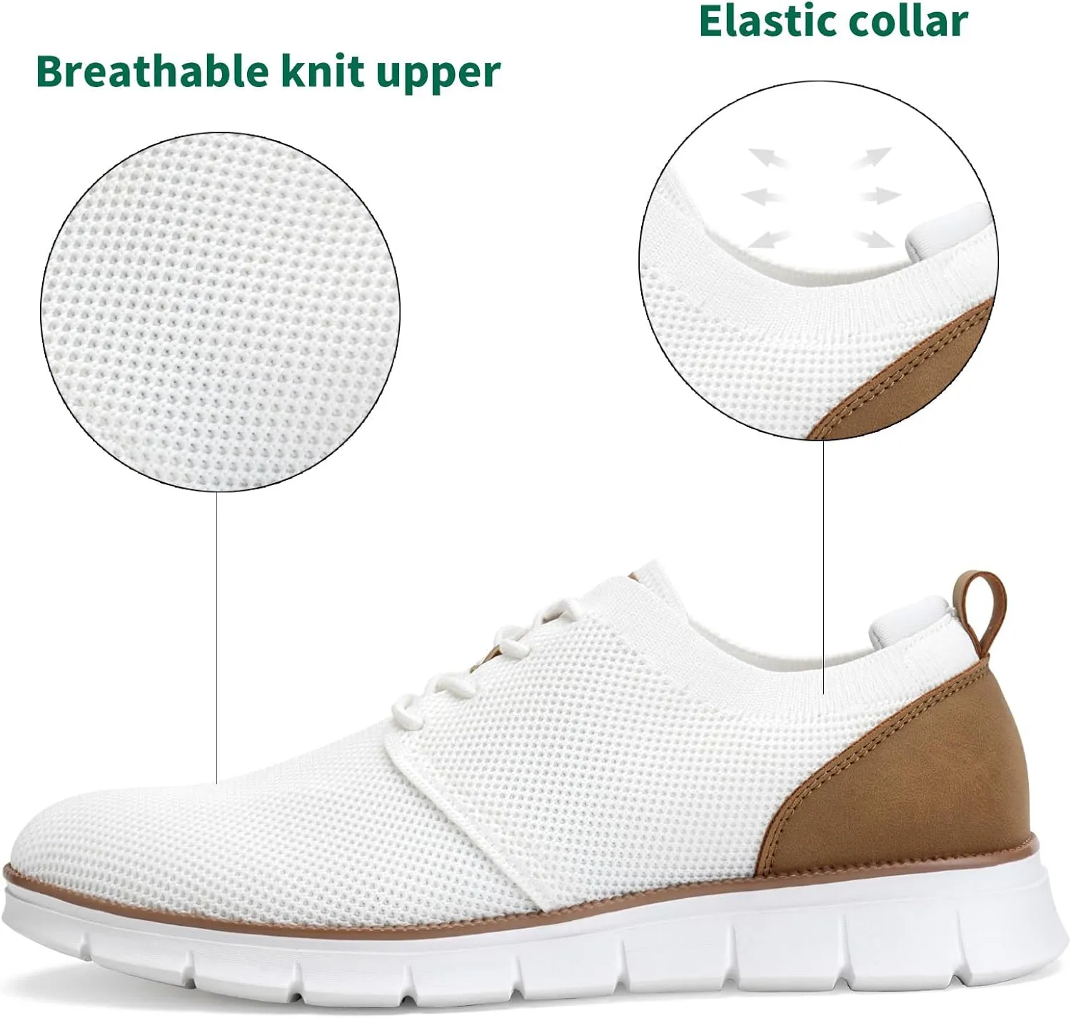 LEZTA Men's Casual Dress Shoes Sneakers Business Lightweight Oxfords Arch Support Walking