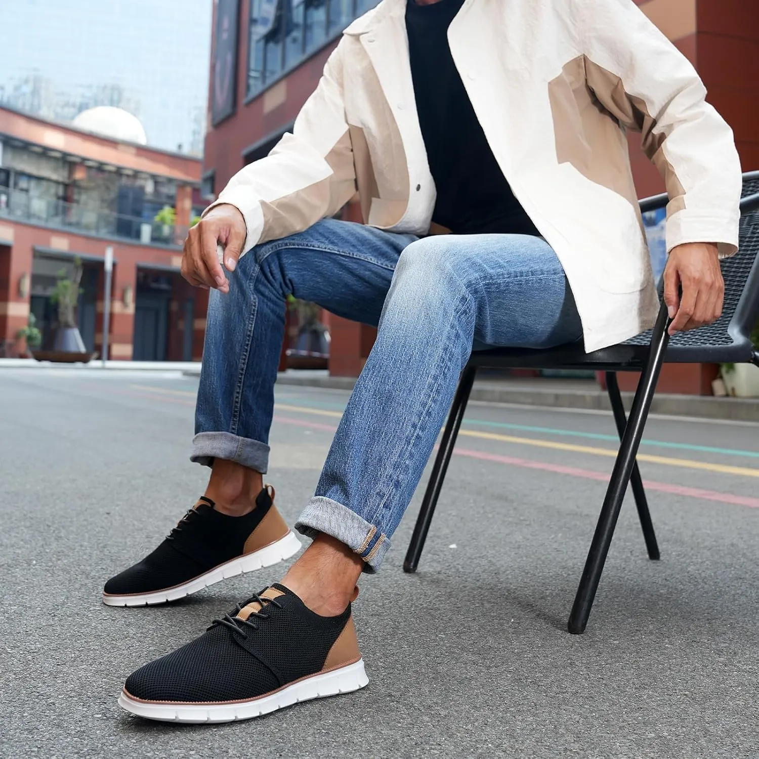LEZTA Men's Casual Dress Shoes Sneakers Business Lightweight Oxfords Arch Support Walking