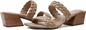 Linea Paolo - IRENE - Womens Mid-Height Stacked Cuban Heel Slide Sandals With Braided Nappa Straps