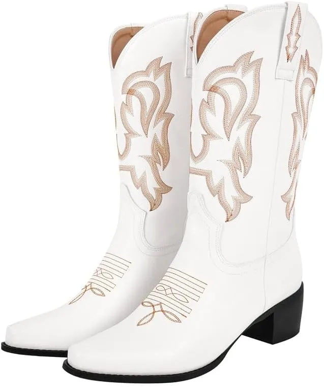 LISHAN Women's Western Boots Cowboy Cowgirl Boots