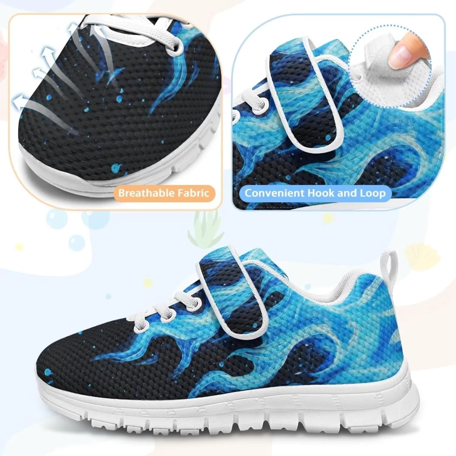 Little Boys Athletic Sneakers Sport Shoes Hook Loop Walking Strap Sneaker Hiking Birthday Shoe