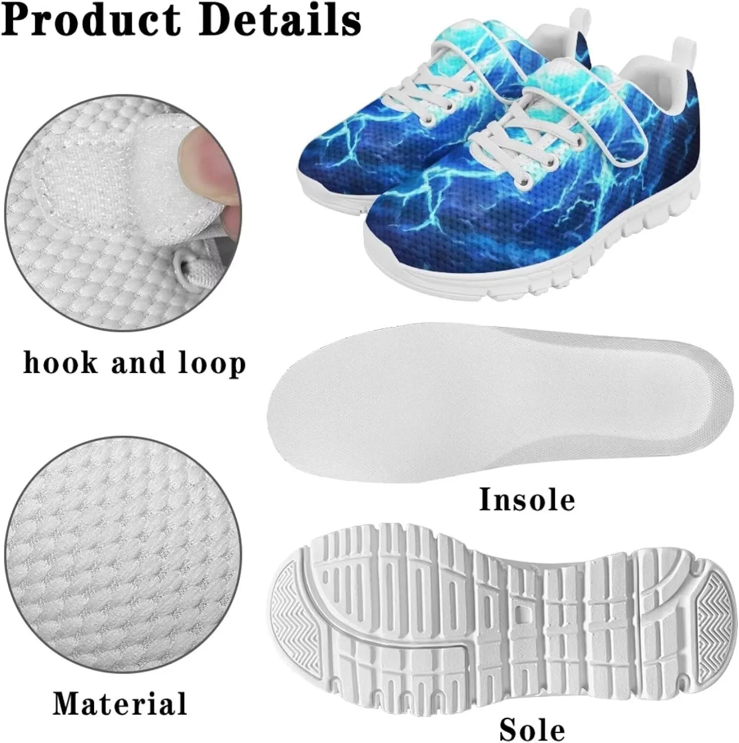 Little Boys Athletic Sneakers Sport Shoes Hook Loop Walking Strap Sneaker Hiking Birthday Shoe
