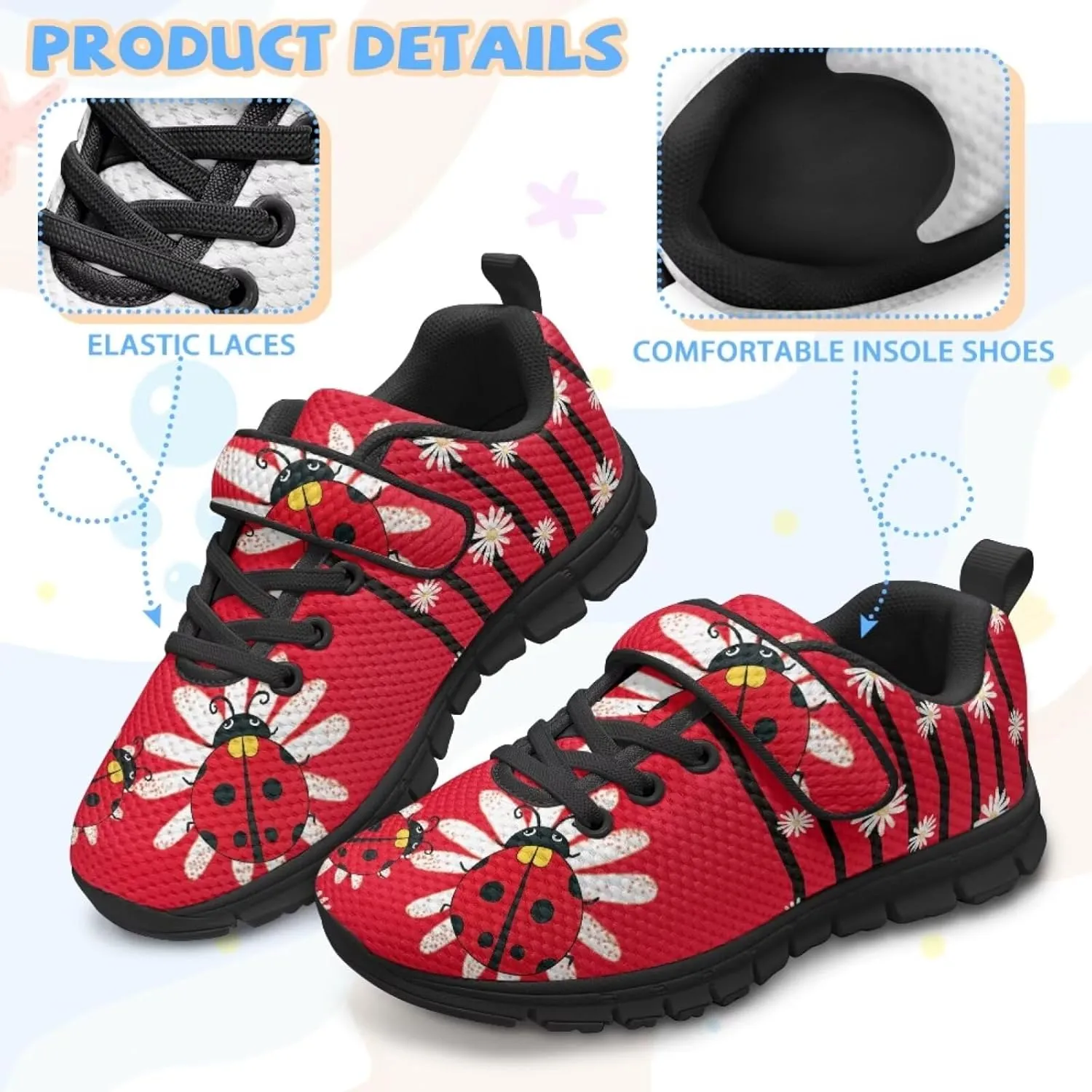 Little Kids Athletic Shoes for Boys Girls Sport Athletic Gym Walking Strap Sneakers Fitness Shoe
